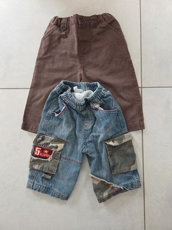 2 pantalon 6 mois petit bateau