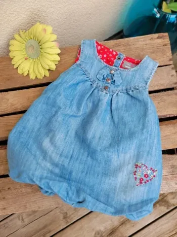 Robe boule en jean fille 9 mois