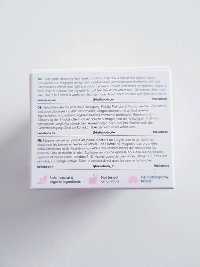 HelloBody - Coco Wow - Masque à l'argile rose matifiant - Neuf dans son emballage d'origine ! - photo numéro 4
