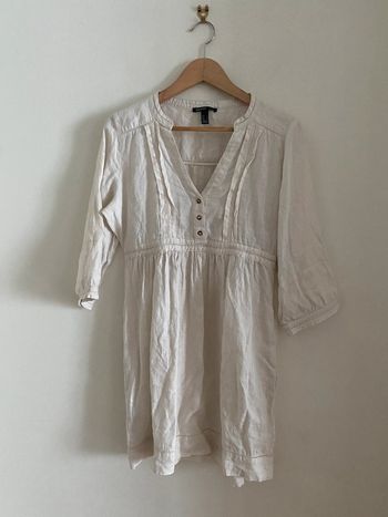 Robe écrue en lin