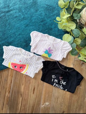 Lot 3 tee shirt 6 mois