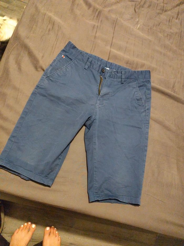 Short homme bleu marine
