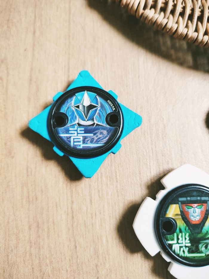 🌟 Power rangers ninja steel lot étoiles ishiban badge en mousse ranger bleu et Megazord blanche - photo numéro 2