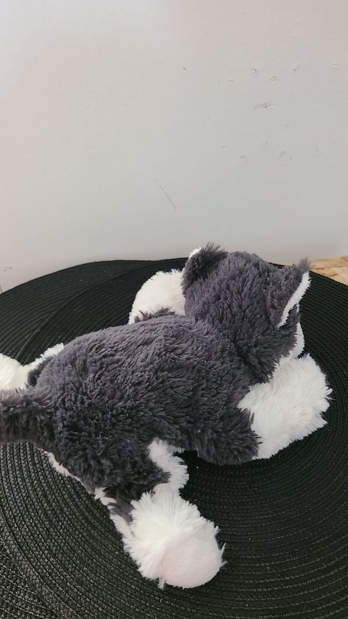 Peluche chien husky IKEA Livlig gris blanc chiot Sibérien - photo numéro 3