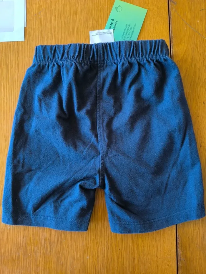 308501 short bleu marine garçon 18 mois sans marque - photo numéro 2