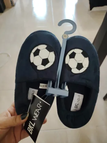Chaussons foot bleu