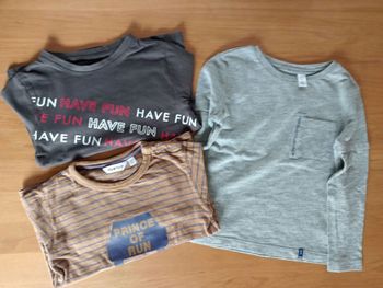 3 tee-shirts manches longues garçon 4 ans