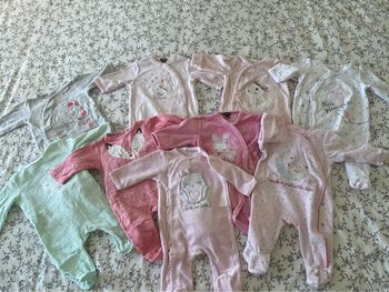 Lot 9 pyjamas hiver bébé fille 3 mois