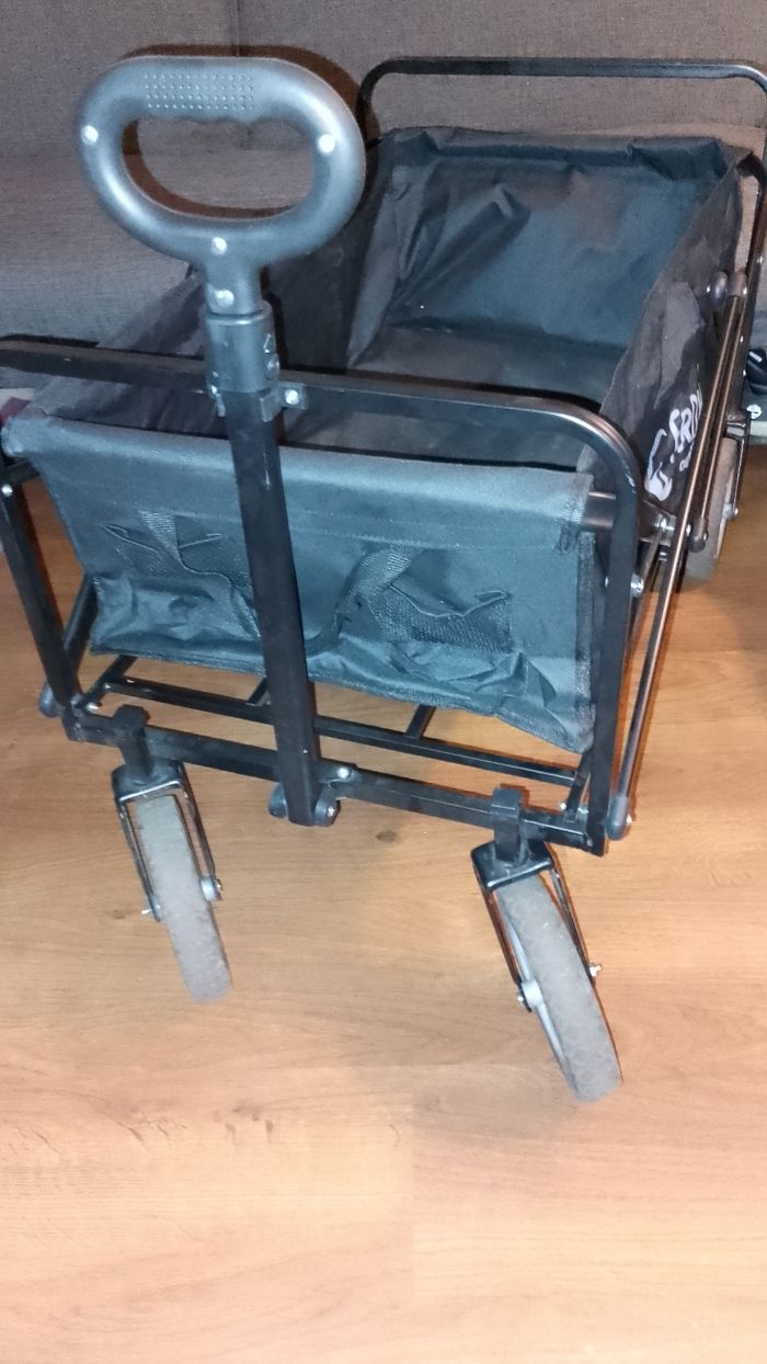 Chariot pliable de courses, poussette, grand format - photo numéro 2