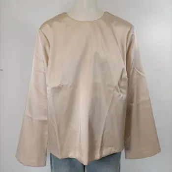 Blouse crème H&M neuf été tendance L - cérémonie, élégant, dorée A051