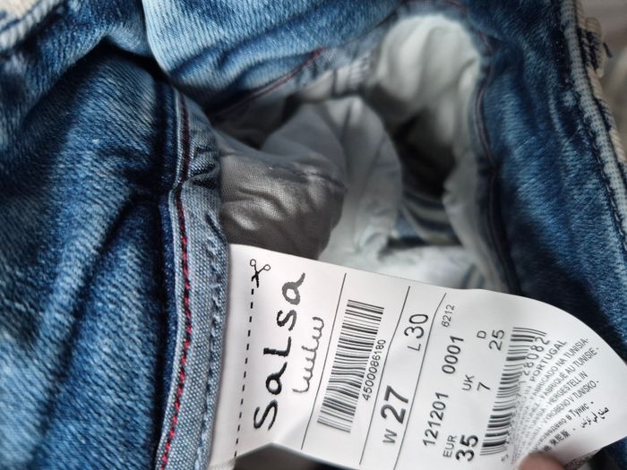Pantalon Salsa rayé bleu - Taille 36 - Très bon état - photo numéro 4