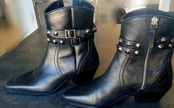 Bottines  noires en cuir - photo numéro 3