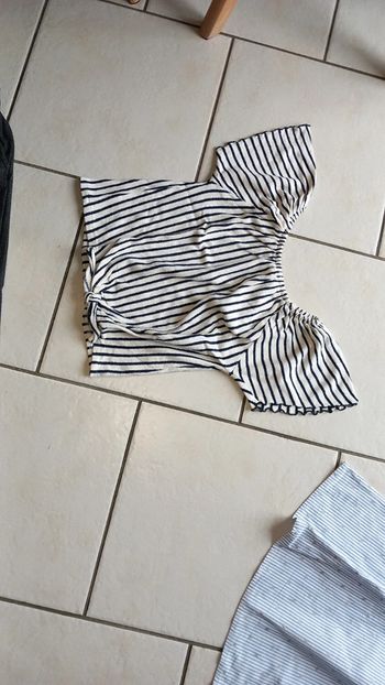 Tunique rayé manches courtes lefties 7/8 ans