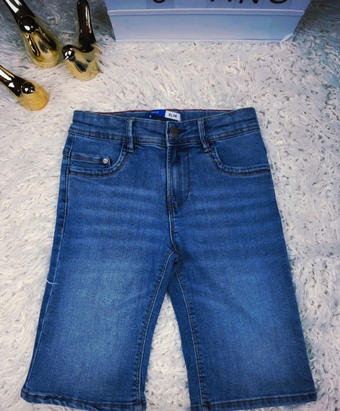 Bermuda en jean slim bleu Garçon taille 9 ans marque Okaidi 🎸 - photo numéro 2