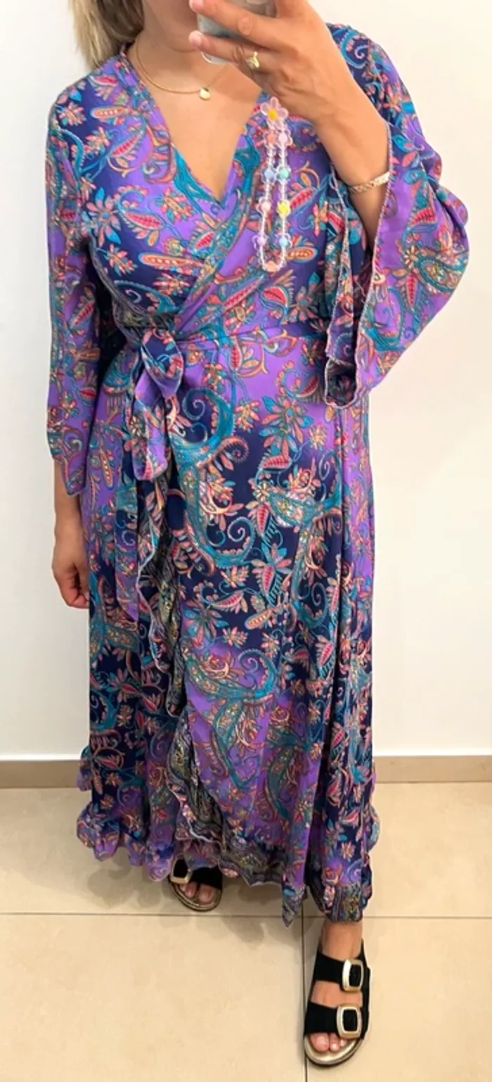 Robe Longue Bohème  En Soie - photo numéro 2