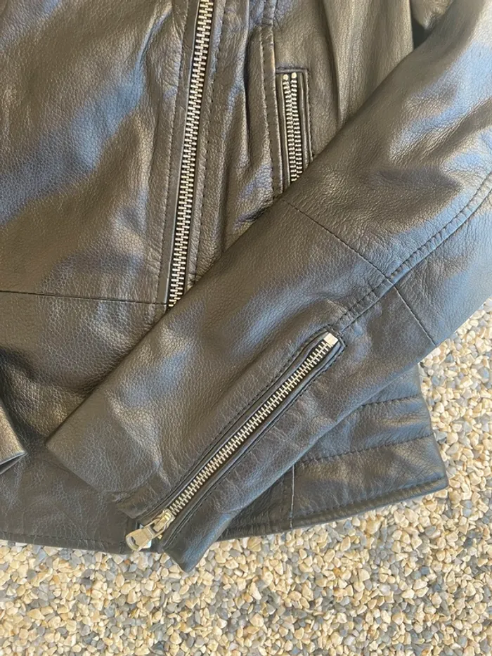 Veste en Cuir Noz Noir - photo numéro 8
