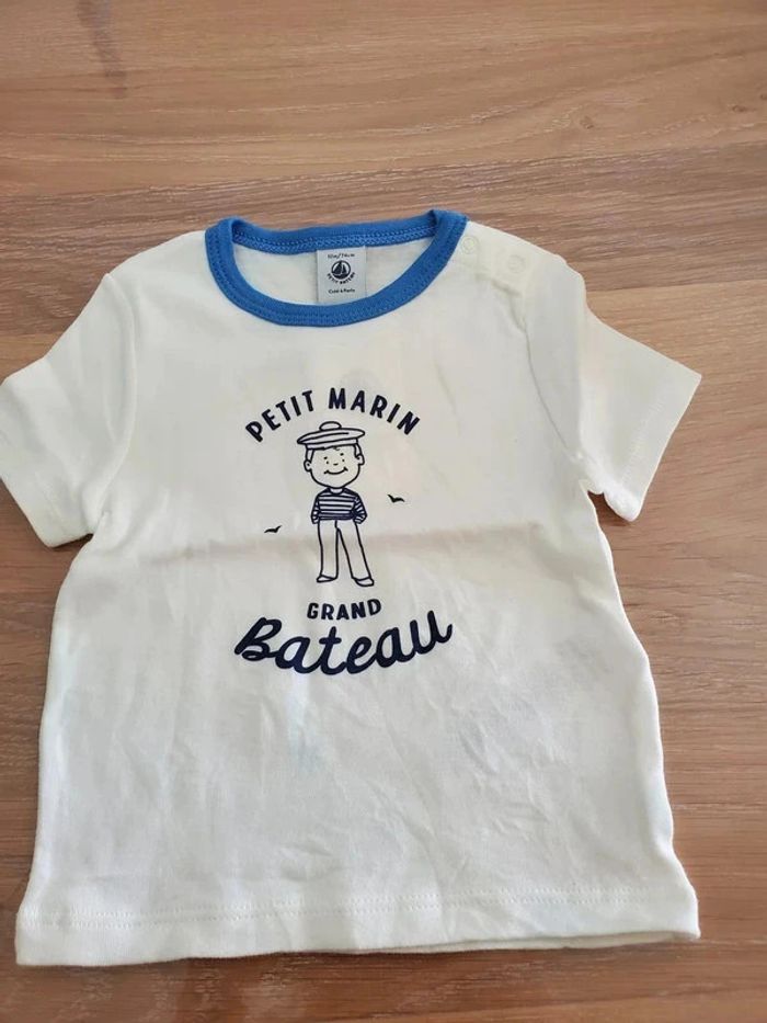 Tee shirt petit bateau tout neuf 12 mois - photo numéro 2