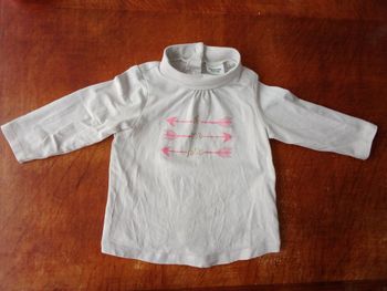 Sous pull fille 9 mois 71 cm