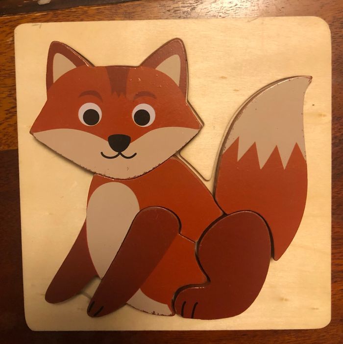 Puzzle renard en bois