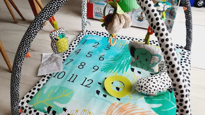 Équipement bébé jeu jouet tapis d’éveil Infantino 4 en 1 Milestones et mémoires Neuf - photo numéro 4