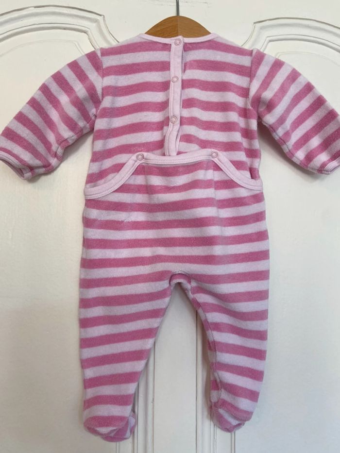 Grenouillère éponge rose 6 mois Petit Bateau - photo numéro 2