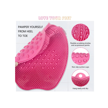 Tapis massage pour pieds rose