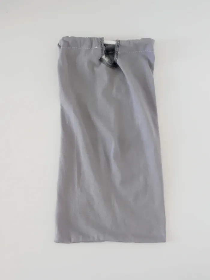 Grand pochon gris - 32×18cm - photo numéro 2