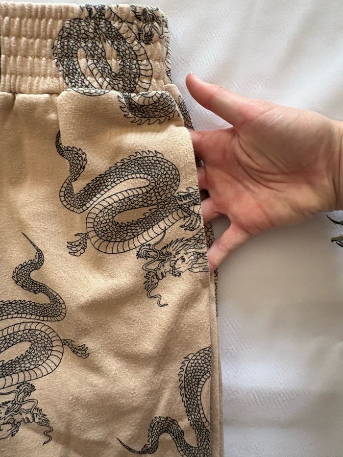 Jogging beige à motif dragon noir - FB sister - XXS/32 - photo numéro 4