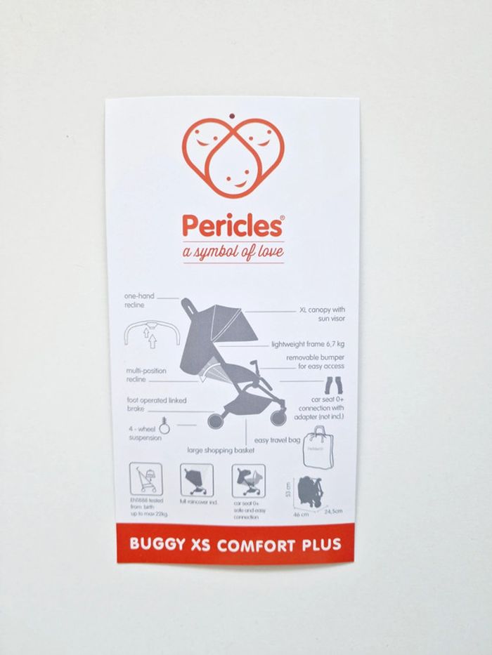 Pericles - Poussette compacte - Buggy "XS - Comfort Plus" - Noir - photo numéro 16