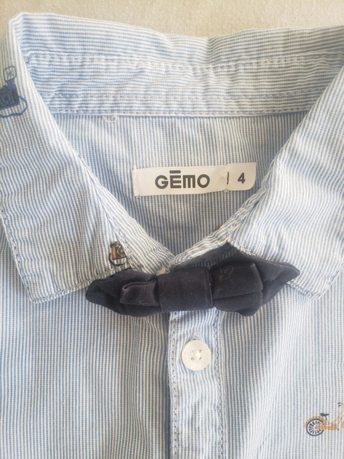 Chemise manches longues avec nœud papillon gemo 4 ans - photo numéro 3