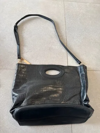 Sac à main et bandoulière Alessia Massimo, bon état 34x33cm