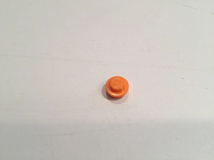 Lot x2 Assiette ronde 1x1 orange 4073 pièce détachée Lego #A14
