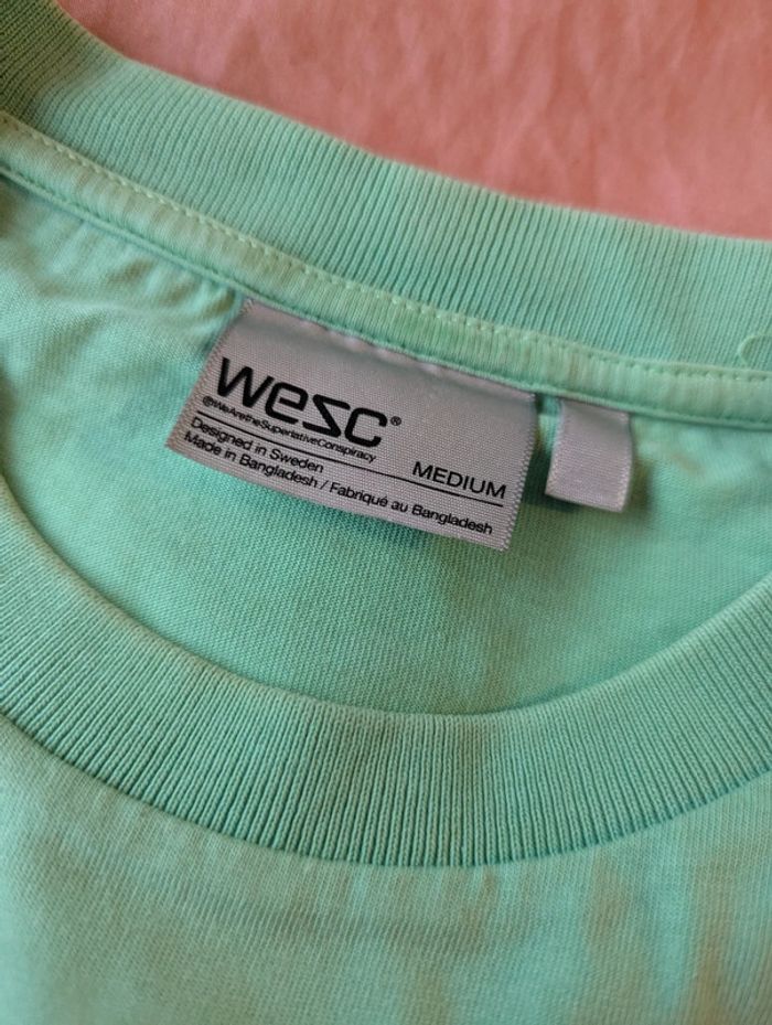 Tee-shirt Wesc vert clair taille M - photo numéro 3