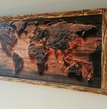 Tableau carte du monde