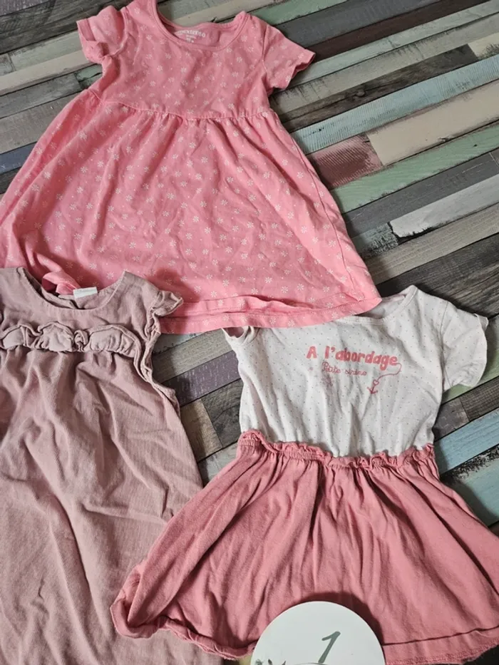 Lot 4 robes rose été 18 mois - photo numéro 3