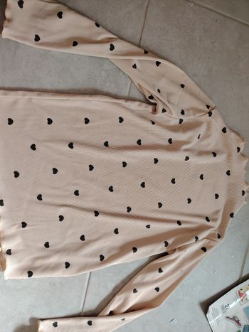 Sous-pull coeurs beige