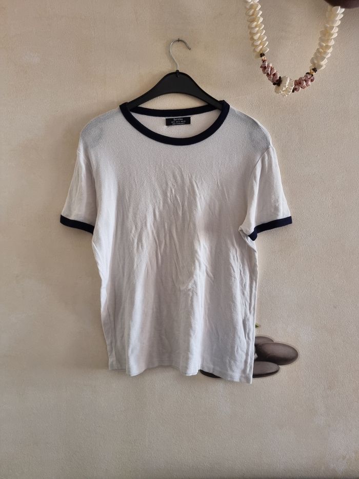 T-shirt blanc Bershka - photo numéro 5