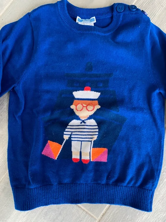 Pull Jacadi marin 4 ans - photo numéro 3