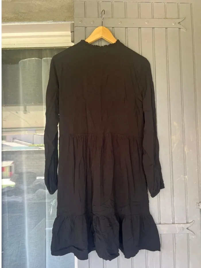 Sublime robe noir chic parisienne vintage - taille 38 - neuve - photo numéro 2