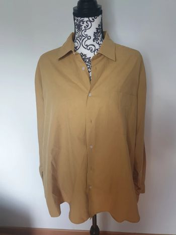 Chemise manches longues moutarde