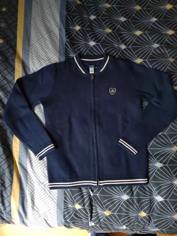 Gilet zippé bleu marine okaïdi 10 ans