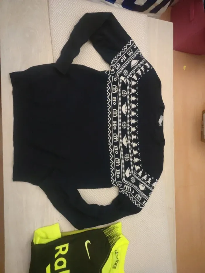 Pull marine de Noël 12 ans npo junior