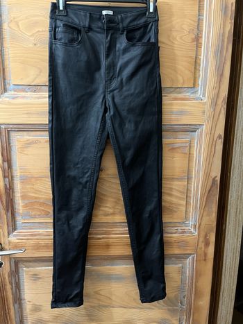 Jean  noir enduit taille haute pinkie  taille XXXS