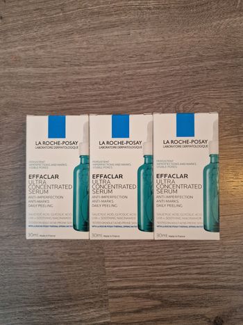 Lot de 3 sérums La Roche-Posay Effaclar Ultra Concentré – Anti-imperfections – Neufs (péremption 05/2027)