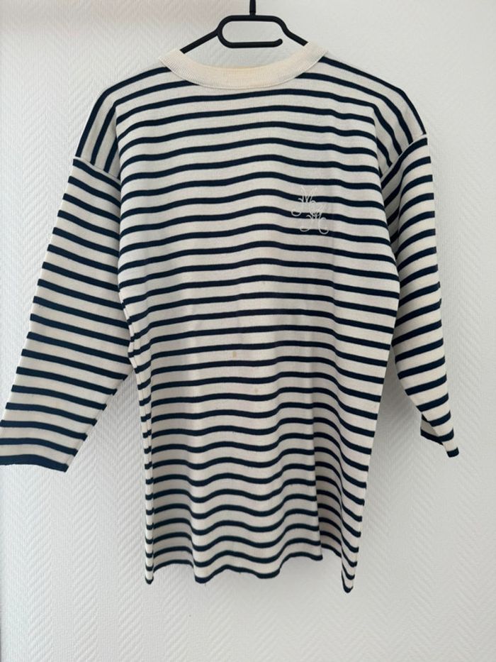 Pull marinière manches 3/4