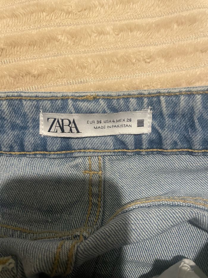 jean mom zara bleu clair taille 36 - photo numéro 4