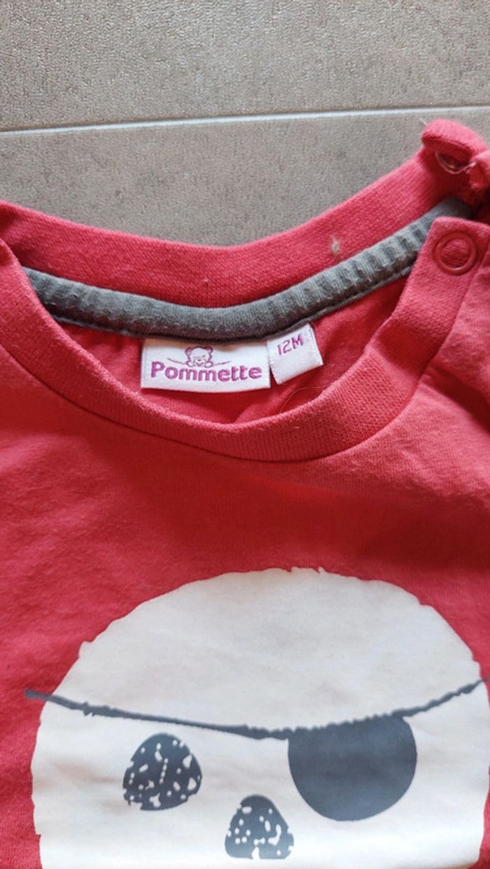 T shirt manches longues pomette 12 mois - photo numéro 3