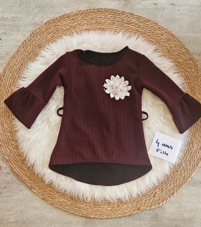 Robe tunique fleur 4 ans