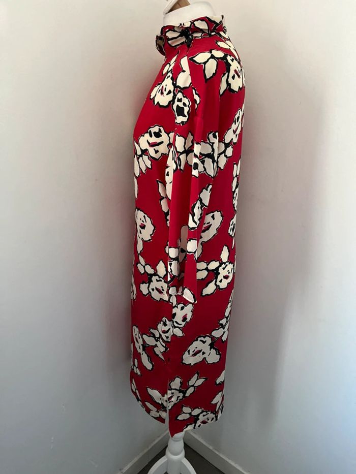 Robe Darine rose rouge à fleurs Zara S - photo numéro 5