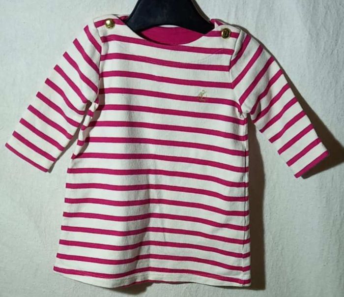 Robe marinière rose Petit Bateau